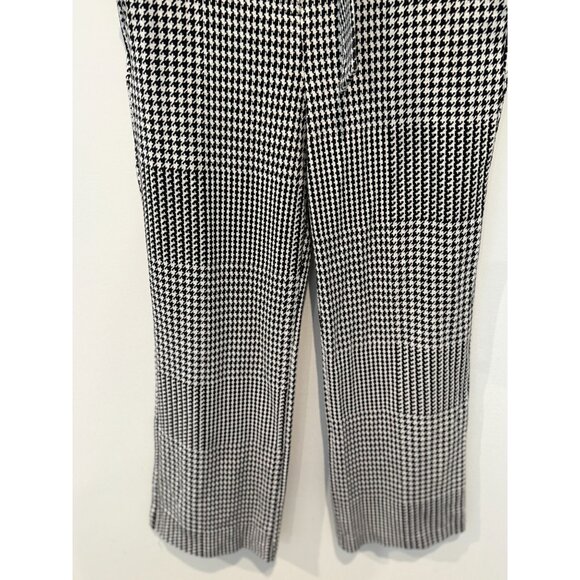 New York and Company Pants Womens Wide Leg Size XL Preppy Houndstooth Plaid Work - Picture 3 of 16
